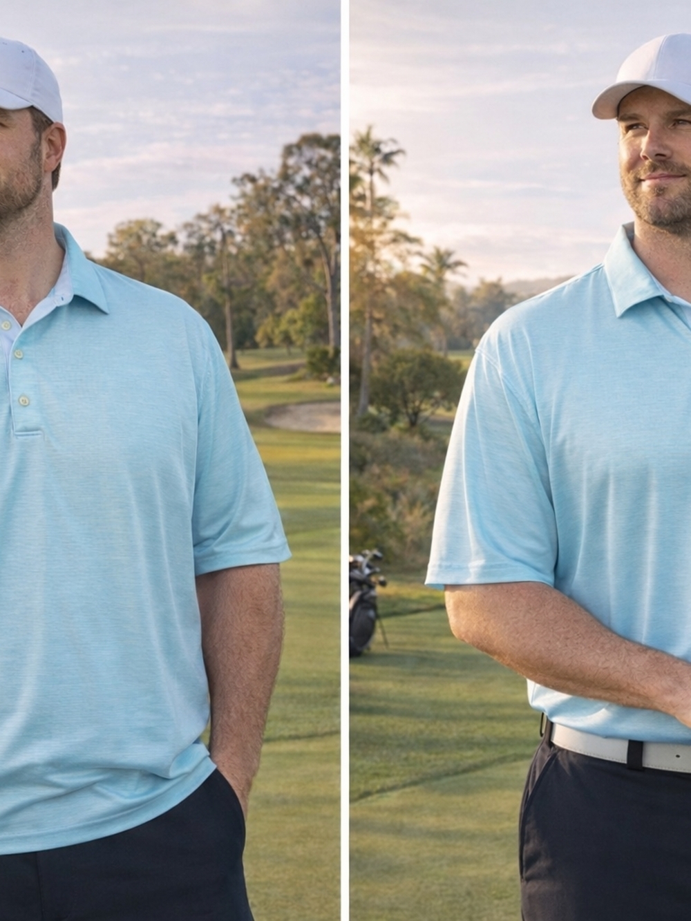 Greg Norman Play Dry Golf Polo Shirt Aqua Blue Striped Shirt  Men's XXL